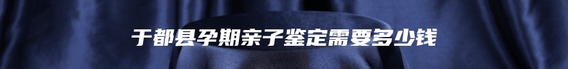 于都县孕期亲子鉴定需要多少钱