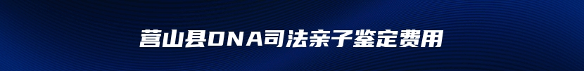 营山县DNA司法亲子鉴定费用