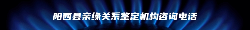 阳西县亲缘关系鉴定机构咨询电话
