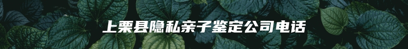 上栗县隐私亲子鉴定公司电话