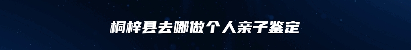 桐梓县去哪做个人亲子鉴定