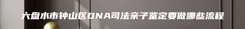 六盘水市钟山区DNA司法亲子鉴定要做哪些流程