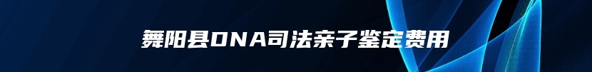 舞阳县DNA司法亲子鉴定费用