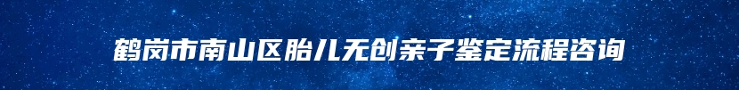 鹤岗市南山区胎儿无创亲子鉴定流程咨询