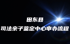 田东县司法亲子鉴定中心申办流程