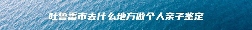 吐鲁番市去什么地方做个人亲子鉴定