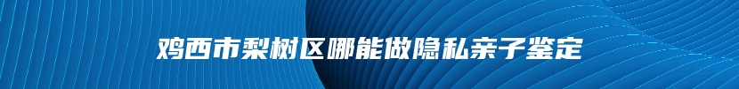 鸡西市梨树区哪能做隐私亲子鉴定