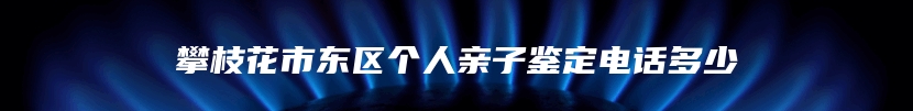 攀枝花市东区个人亲子鉴定电话多少