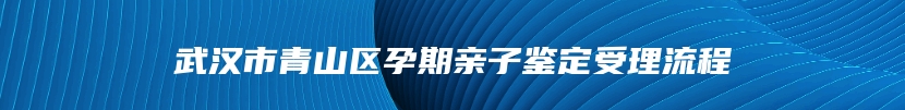 武汉市青山区孕期亲子鉴定受理流程