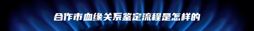 合作市血缘关系鉴定流程是怎样的