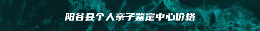 阳谷县个人亲子鉴定中心价格