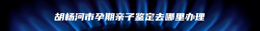 胡杨河市孕期亲子鉴定去哪里办理