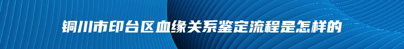 铜川市印台区血缘关系鉴定流程是怎样的