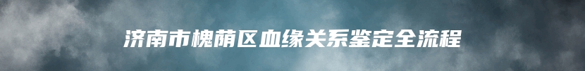 济南市槐荫区血缘关系鉴定全流程