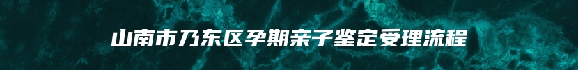 山南市乃东区孕期亲子鉴定受理流程
