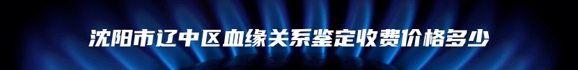 沈阳市辽中区血缘关系鉴定收费价格多少