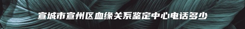 宣城市宣州区血缘关系鉴定中心电话多少