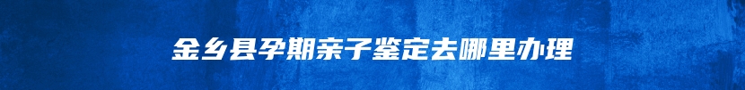 金乡县孕期亲子鉴定去哪里办理