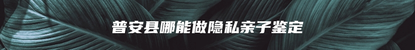 普安县哪能做隐私亲子鉴定