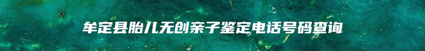 牟定县胎儿无创亲子鉴定电话号码查询