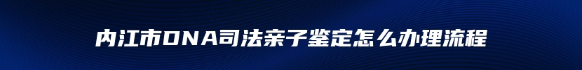 内江市DNA司法亲子鉴定怎么办理流程