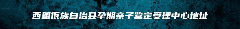 西盟佤族自治县孕期亲子鉴定受理中心地址