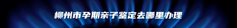 柳州市孕期亲子鉴定去哪里办理