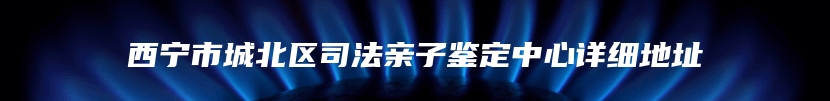 西宁市城北区司法亲子鉴定中心详细地址