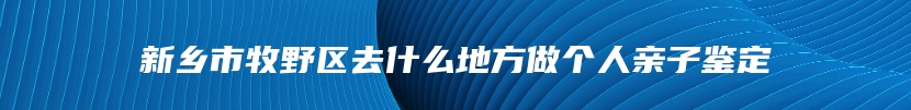 新乡市牧野区去什么地方做个人亲子鉴定