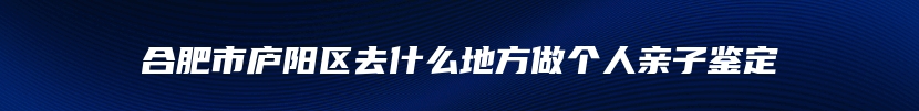 合肥市庐阳区去什么地方做个人亲子鉴定