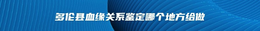 多伦县血缘关系鉴定哪个地方给做