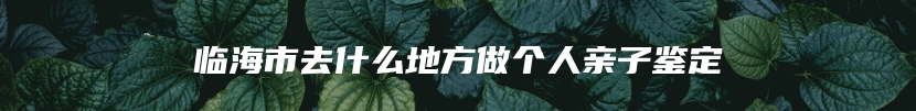 临海市去什么地方做个人亲子鉴定