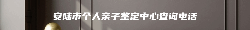 安陆市个人亲子鉴定中心查询电话