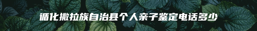 循化撒拉族自治县个人亲子鉴定电话多少