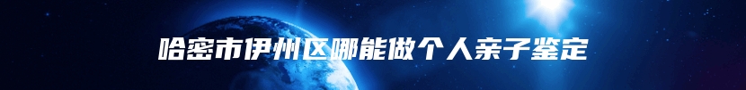 哈密市伊州区哪能做个人亲子鉴定