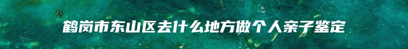 鹤岗市东山区去什么地方做个人亲子鉴定