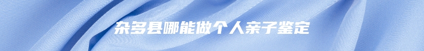 杂多县哪能做个人亲子鉴定