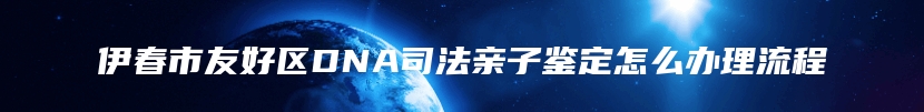 伊春市友好区DNA司法亲子鉴定怎么办理流程