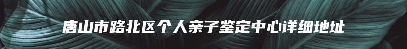 唐山市路北区个人亲子鉴定中心详细地址