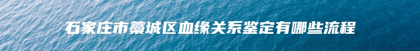 石家庄市藁城区血缘关系鉴定有哪些流程