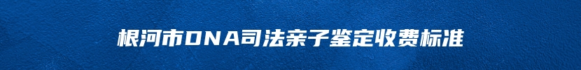 根河市DNA司法亲子鉴定收费标准