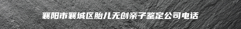 襄阳市襄城区胎儿无创亲子鉴定公司电话