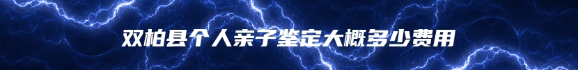 双柏县个人亲子鉴定大概多少费用