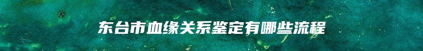 东台市血缘关系鉴定有哪些流程