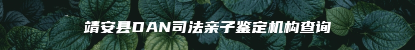 靖安县DAN司法亲子鉴定机构查询