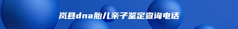 岚县dna胎儿亲子鉴定查询电话