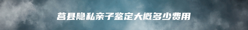 莒县隐私亲子鉴定大概多少费用