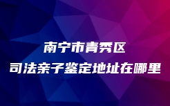 南宁市青秀区司法亲子鉴定地址在哪里