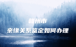 赣州市亲缘关系鉴定如何办理