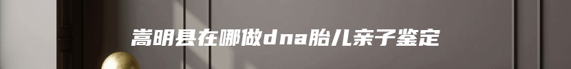 嵩明县在哪做dna胎儿亲子鉴定